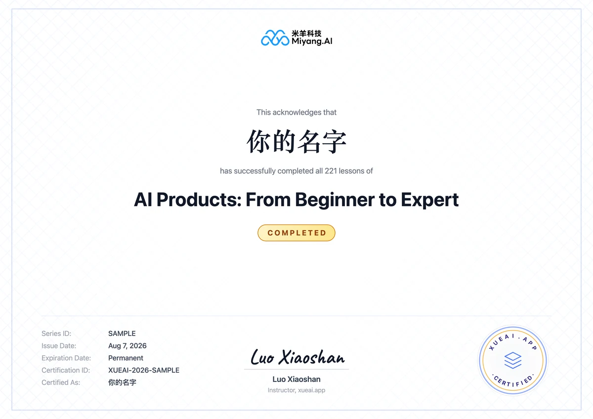 结业证书样张